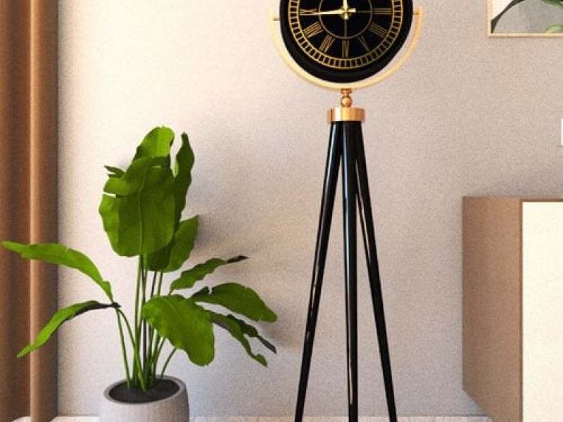 Tripot Saat Dekor Ayaklı